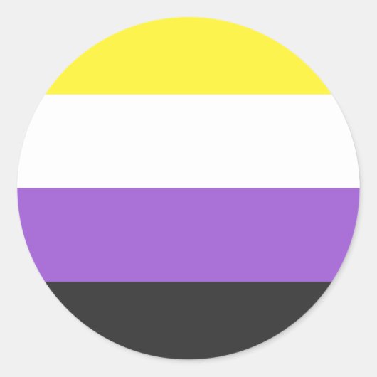 Sticker Rond Indicateur non binaire (Devant)