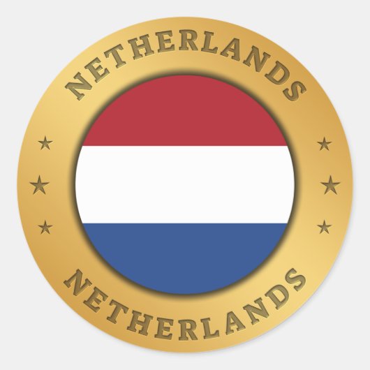 Sticker Rond Indicateur Pays-Bas (Devant)