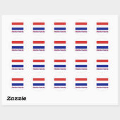 Sticker Rond Indicateur Pays-Bas avec nom (Feuille)