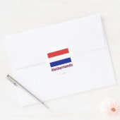 Sticker Rond Indicateur Pays-Bas avec nom (Enveloppe)