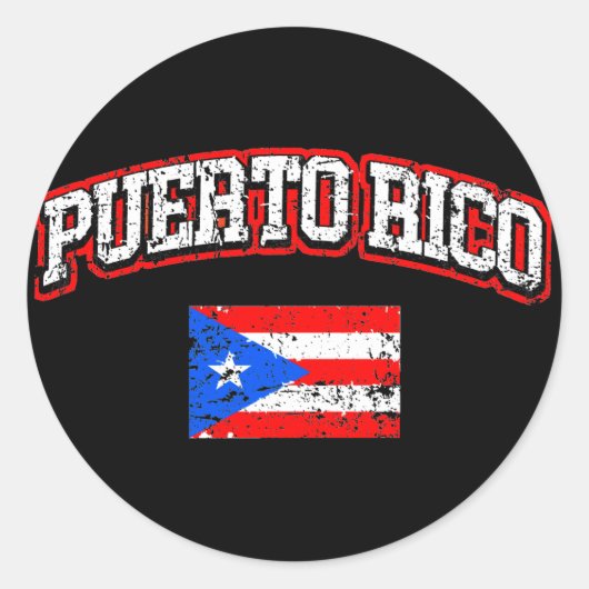 Sticker Rond Indicateur Porto Rico (Devant)