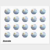 Sticker Rond Indicateur rond Uruguay (Feuille)