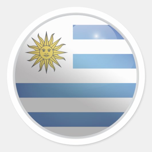 Sticker Rond Indicateur rond Uruguay (Devant)