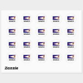 Sticker Rond Indicateur Samoa (Feuille)