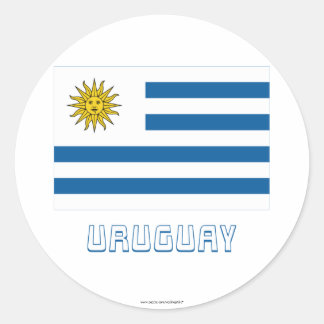 Sticker Rond Indicateur Uruguay avec nom