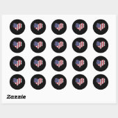 Sticker Rond Indicateur Usa (Feuille)