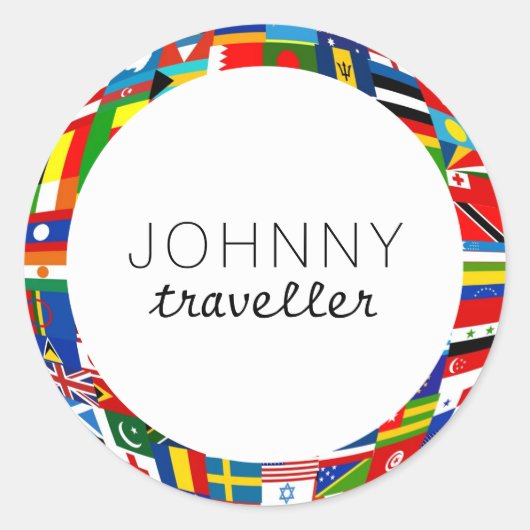 Sticker Rond Indicateurs mondiaux personnalisés (Devant)