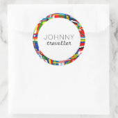 Sticker Rond Indicateurs mondiaux personnalisés (Sac)