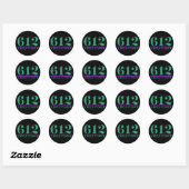 Sticker Rond Indicatif régional 612 (Feuille)