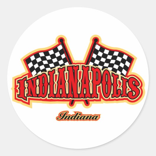 Sticker Rond Indice d'Indianapolis (Devant)