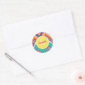 Sticker Rond Indie Chevron (Enveloppe)