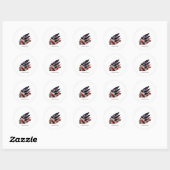 Sticker Rond indien américain (Feuille)