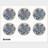 Sticker Rond Indigo Daffodil (Feuille)