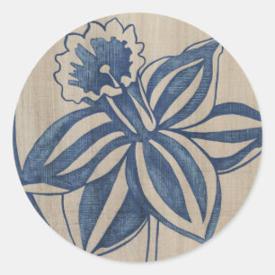 Sticker Rond Indigo Daffodil