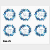 Sticker Rond Indigo Mood Floral Mariage (Feuille)