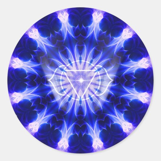 Sticker Rond Indigo Scout Mandala (Devant)