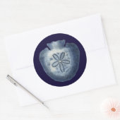 Sticker Rond Indigo Shells III (Enveloppe)