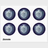 Sticker Rond Indigo Shells III (Feuille)