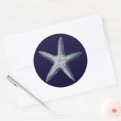 Sticker Rond Indigo Shells IV (Enveloppe)