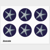 Sticker Rond Indigo Shells IV (Feuille)