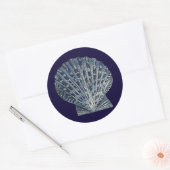 Sticker Rond Indigo Shells VIII (Enveloppe)