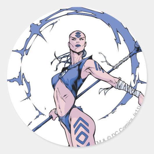 Sticker Rond Indigo Tribe 7 (Devant)