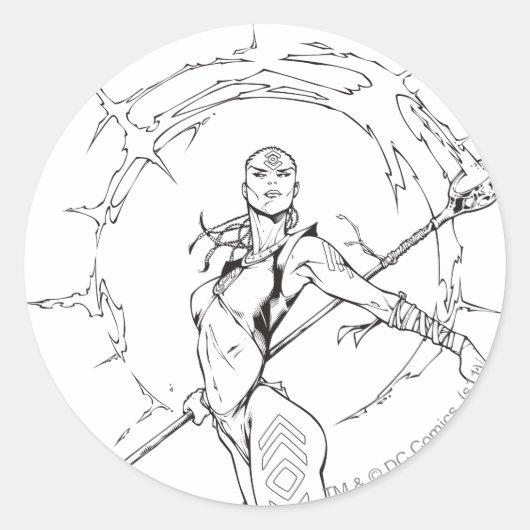 Sticker Rond Indigo Tribe 9 (Devant)