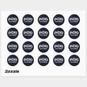 Sticker Rond Indio Californie (Feuille)