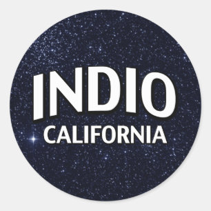 Sticker Rond Indio la Californie
