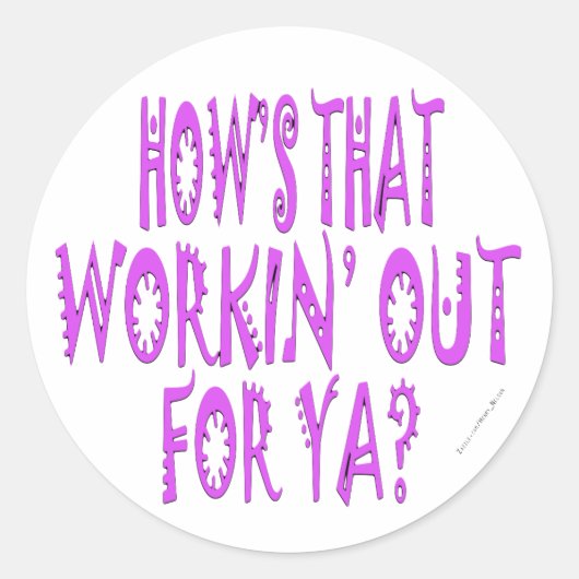 Sticker Rond Indique Que Cela Fonctionne Pour Ya (Devant)