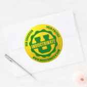 Sticker rond "Indoctrinate U" (Enveloppe)