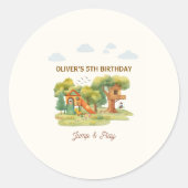 Sticker Rond Indoor playground birthday party (Devant)