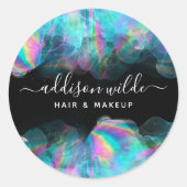 Sticker Rond Industrie de l'encre à alcool holographique (Devant)