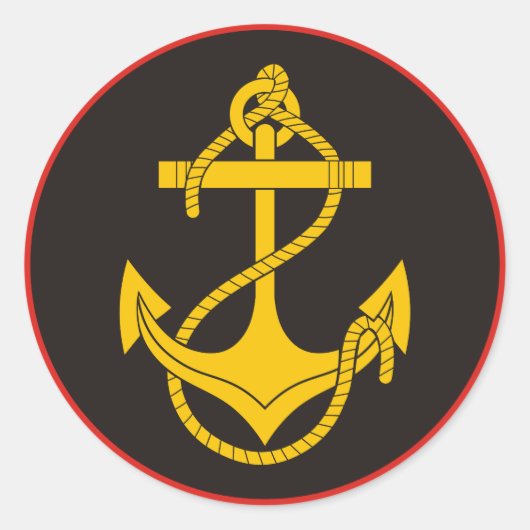 Sticker Rond Infanterie navale russe (Marines) (Devant)