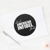 Sticker Rond Infidel américain (Enveloppe)