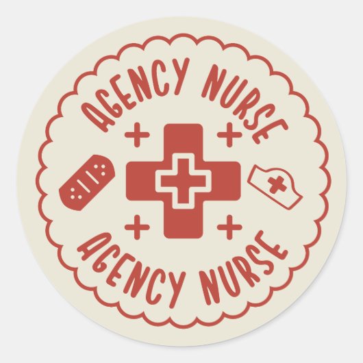 Sticker Rond Infirmière (Devant)