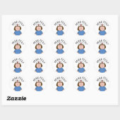 Sticker Rond Infirmière (Feuille)