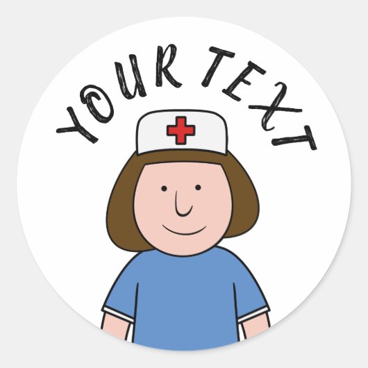 Sticker Rond Infirmière (Devant)