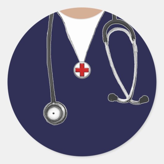 Sticker Rond Infirmière (Devant)