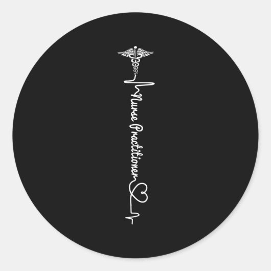 Sticker Rond Infirmière 365 Np Infirmière Praticien (Devant)