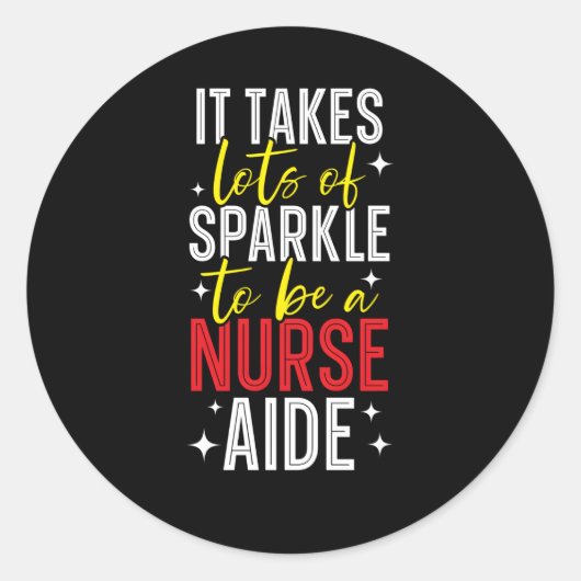 Sticker Rond Infirmière Aide en soins infirmiers Profession pro (Devant)