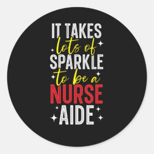 Sticker Rond Infirmière Aide en soins infirmiers Profession pro