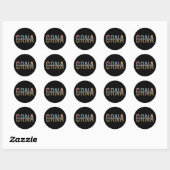 Sticker Rond Infirmière anesthésiste certifiée CRNA (Feuille)