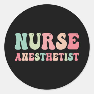Sticker Rond Infirmière Anesthésiste Essentiel Dans Les Soins D