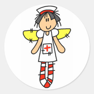 Sticker Rond Infirmière Angel
