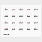 Sticker Rond Infirmière Cadeau Béni (Feuille)