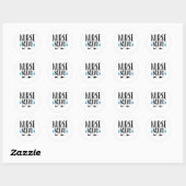 Sticker Rond Infirmière Cadeau Infirmière Squad (Feuille)