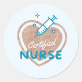 Sticker Rond Infirmière certifiée (Devant)