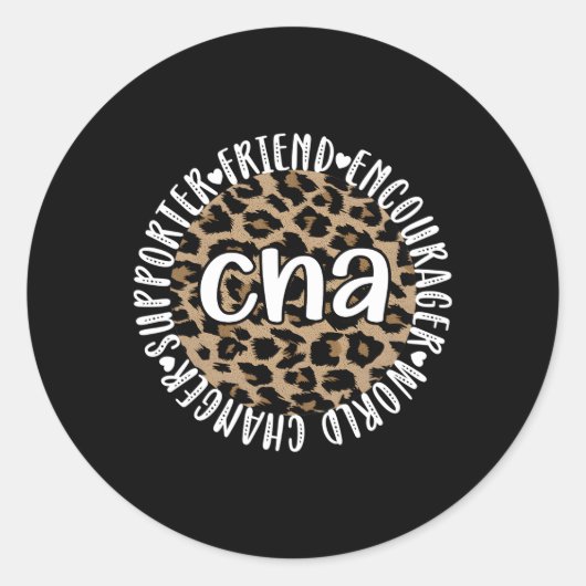 Sticker Rond Infirmière certifiée Adjointe Appréciation Cna Inf (Devant)
