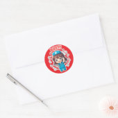 Sticker Rond Infirmière Chibi Originale 3.0 - Occupée (Enveloppe)